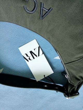 Bolso Zara verde oscuro - nuevo talla M