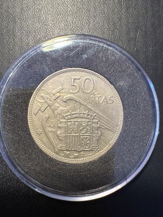 Moneda 50 Ptas España 1957