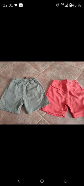 2 Shorts niño - Verde & Rojo