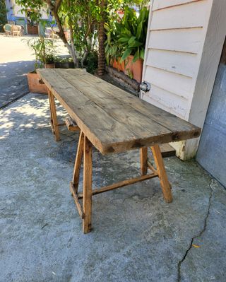 Mesa industrial de madera