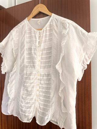 Blusa blanca Yargiçi - Talla 40