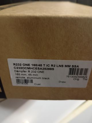 Ammortizzatore MTB 165x45 Trunnion DT Swiss R232 P