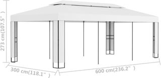 Cenador con Doble Techo, Carpa Exterior 
