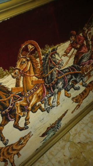 Cuadro antiguo con caballos