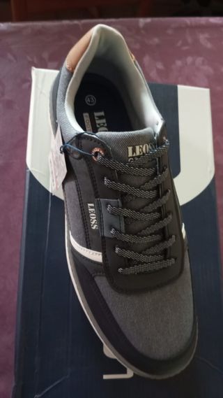 Zapatillas Leoss casual gris-negro