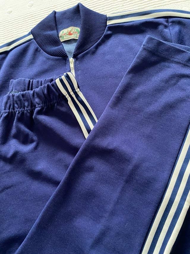 Chándal niño vintage azul marino