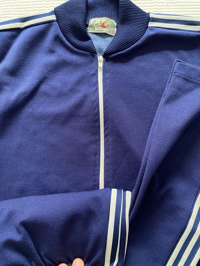 Chándal niño vintage azul marino