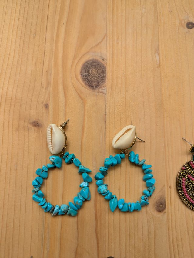 Pack pendientes turquesa & rosa