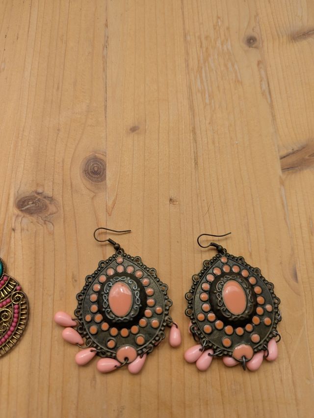 Pack pendientes turquesa & rosa