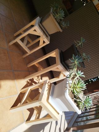 Tris portapiantine in legno