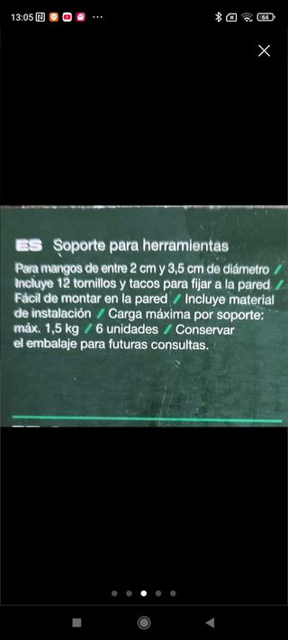 6 Soportes para herramientas Parkside