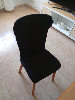 Fundas sillas - tejido negro