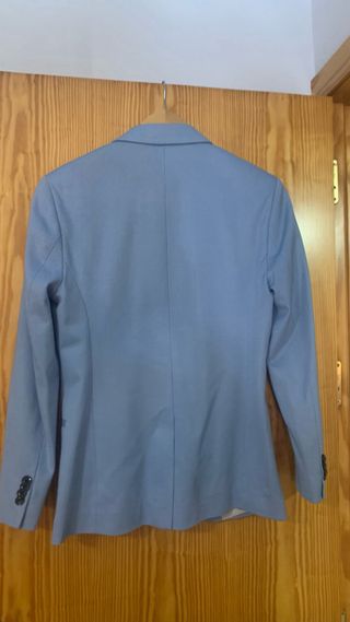 Chaqueta americana azul celeste talla S