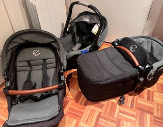 Carro/ cuco y silla coche Bebé Jane Kawai - Gris