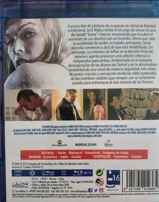 Blu-ray STONE - De Niro, Jovovich