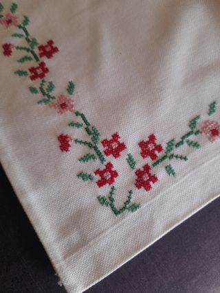 Bolsa algodón bordada flores