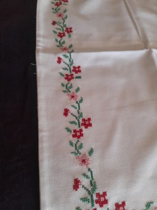 Bolsa algodón bordada flores