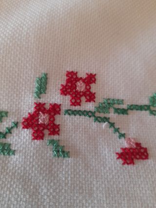 Bolsa algodón bordada flores