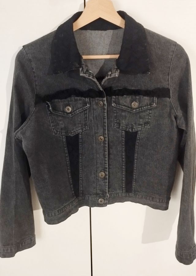 Giacca Jeans nero slavato