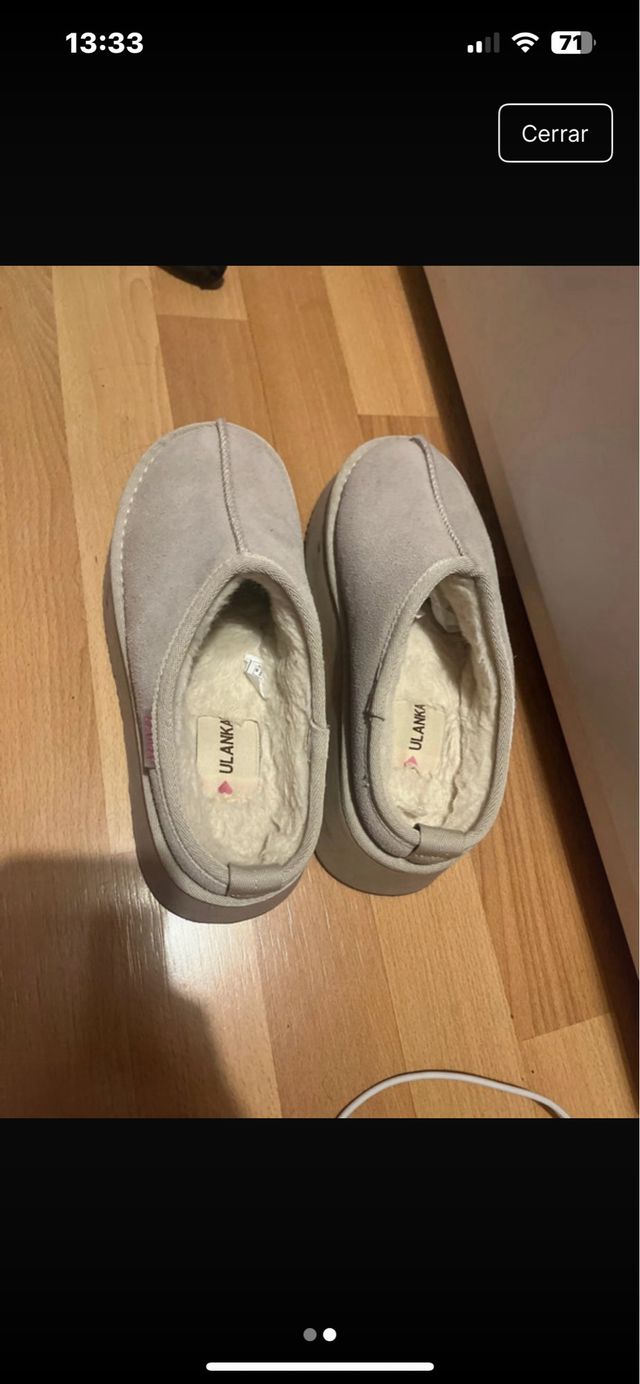 Pantuflas Boras bajas beige