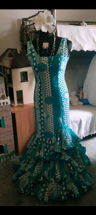 Traje Flamenca gitana sevillana talla 40