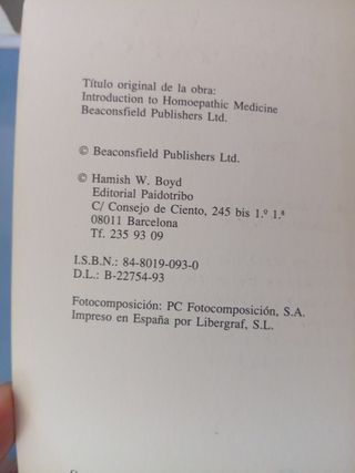 Introduccion a la Medicina Homeopatica
