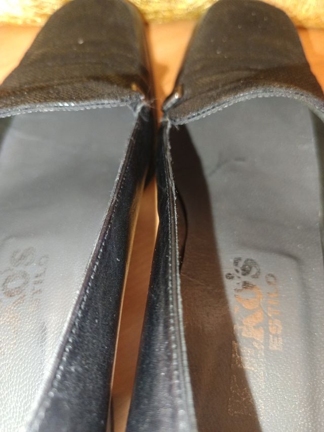 Zapatos de Tacón ancho de piel