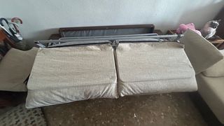 Sofá 3 mas dos con cama italiana viscoelastica