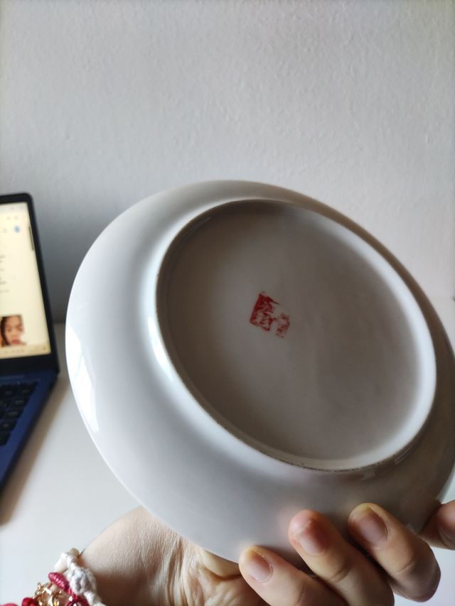 Plato porcelana flores vintage