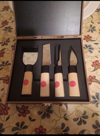 Set 4 utensili cucina - legno metallo