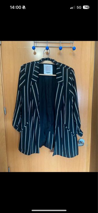 Traje chaqueta pantalón rayas