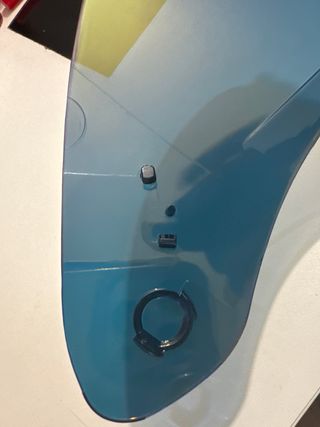 Visera casco moto arcoiris amarilla