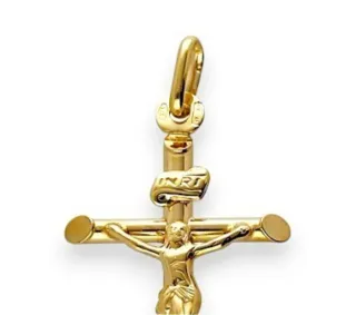 Cruz Cristo Oro 9 Klt