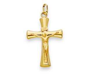 Cruz con Cristo en relieve en Oro 9
Kilates