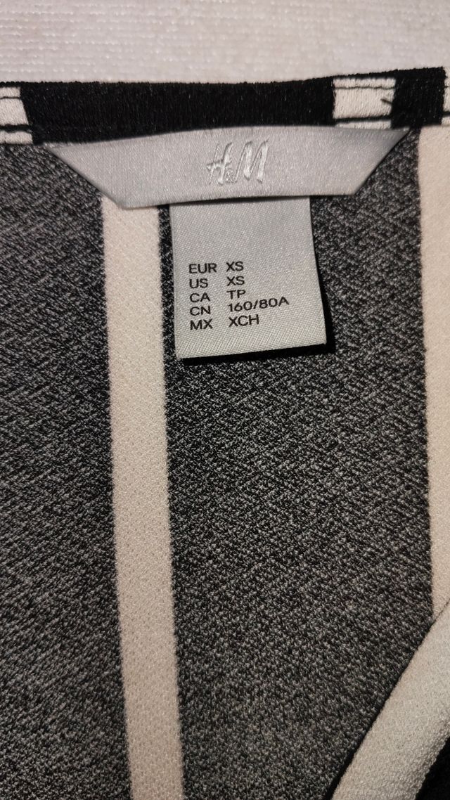 Vestido rayas blanco-negro