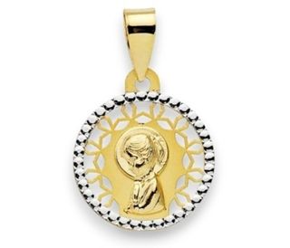 Medalla Virgen Niña Comunión
Oro 18 Klt.