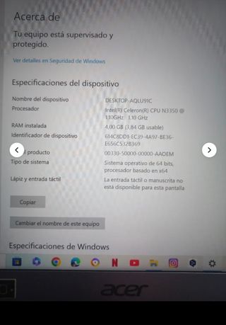 Laptop Acer Swift (economico)