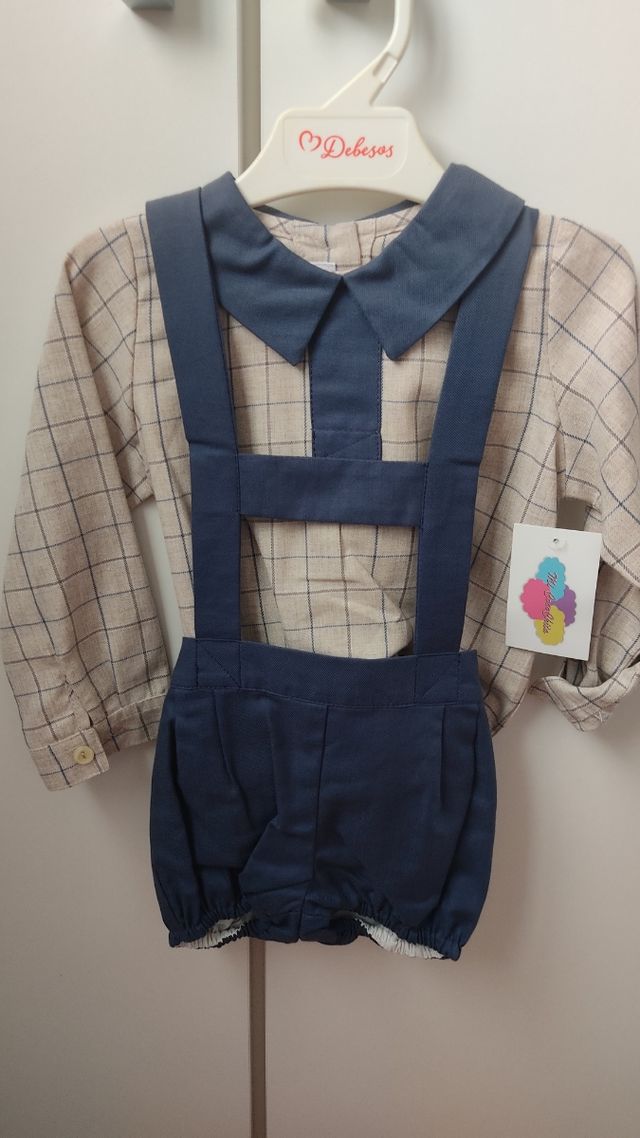 Conjunto Bebé niño 12 Meses - Peto y Camisa