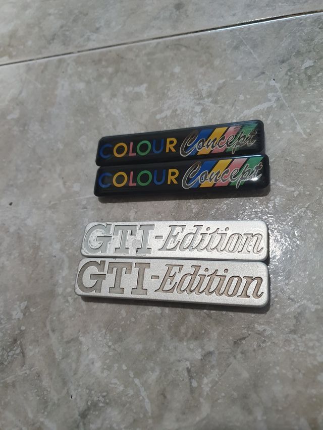 Emblemas GTI EDITION Y COLOUR golf mk3 ORIGINA