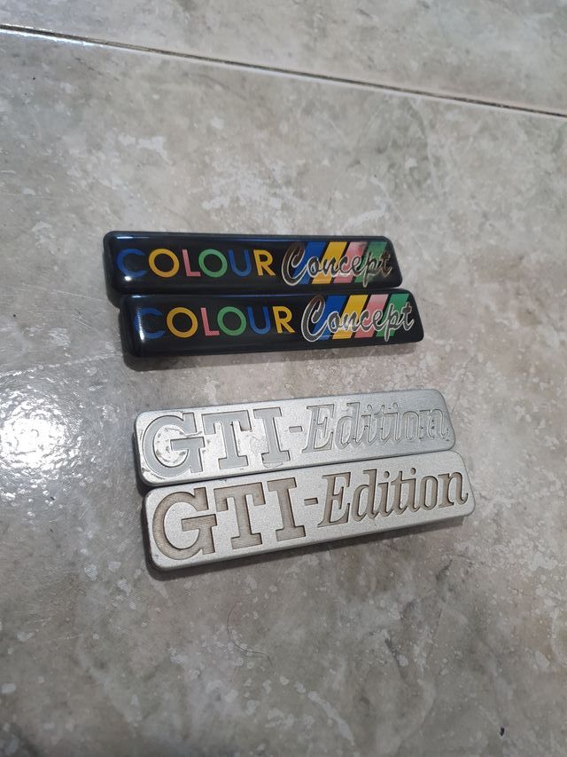 Emblemas GTI EDITION Y COLOUR golf mk3 ORIGINA