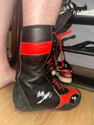 Botas boxeo Ray Sugar rojas y negras