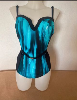 Bañador azul y negro T42. aros, tirantes multipost
