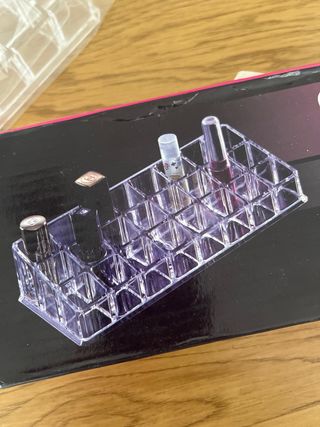 Organizador maquillaje, pintalabios y pintauñas