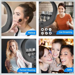 Aro luz LED con soportes 3 móviles