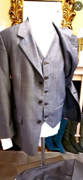 Traje gris hombre - chaleco incluido