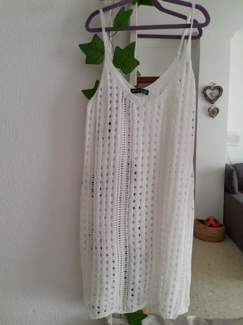 Vestido blanco SHEIN talla S playa de segunda mano por EUR en