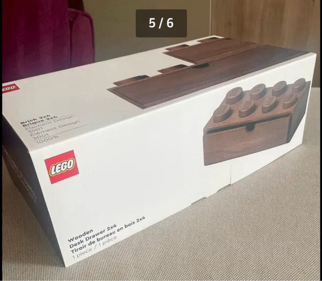 Cassetti di design Lego in legno di quercia