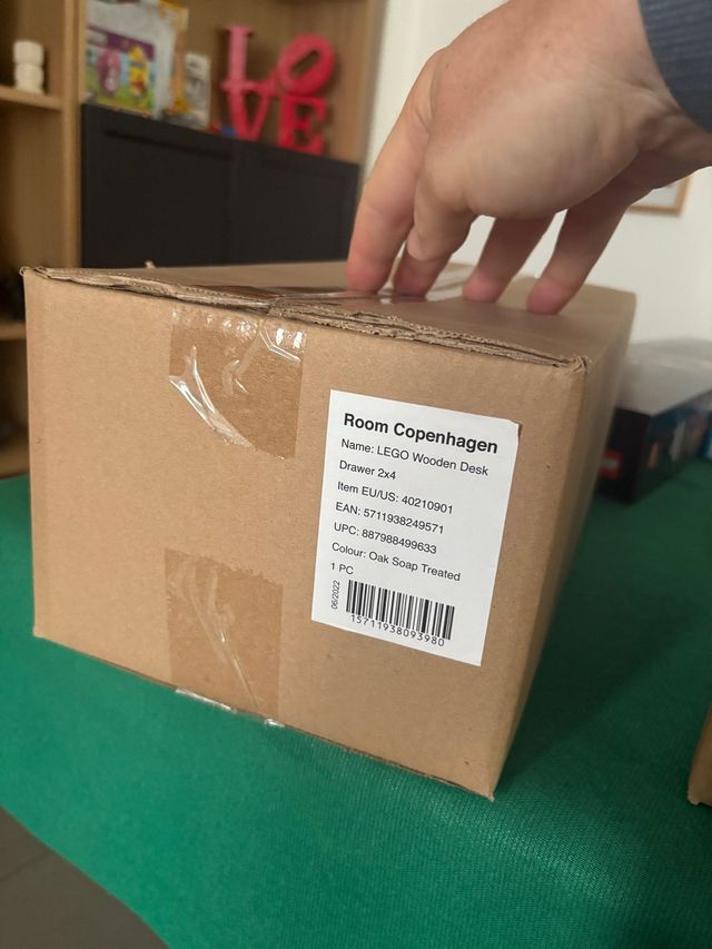 Cassetti di design Lego in legno di quercia