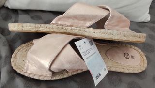 Sandalias planas esparto. 40. A estrenar.