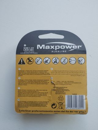 Pilas Alcalinas Maxpower LR20 (D) - 4uds